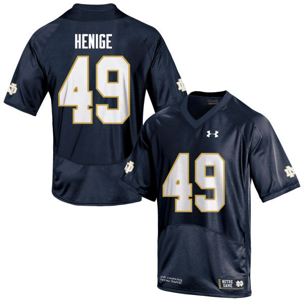 Men #49 Jack Henige Notre Dame Fighting Irish College Football Jerseys Sale-Navy